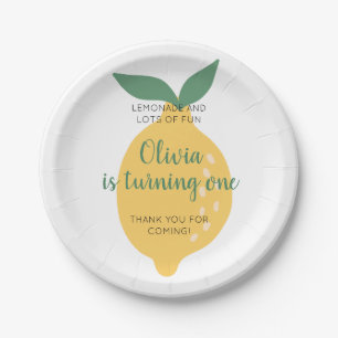 Assiettes En Carton Lemonade et transformation Un citron 1er anniversa