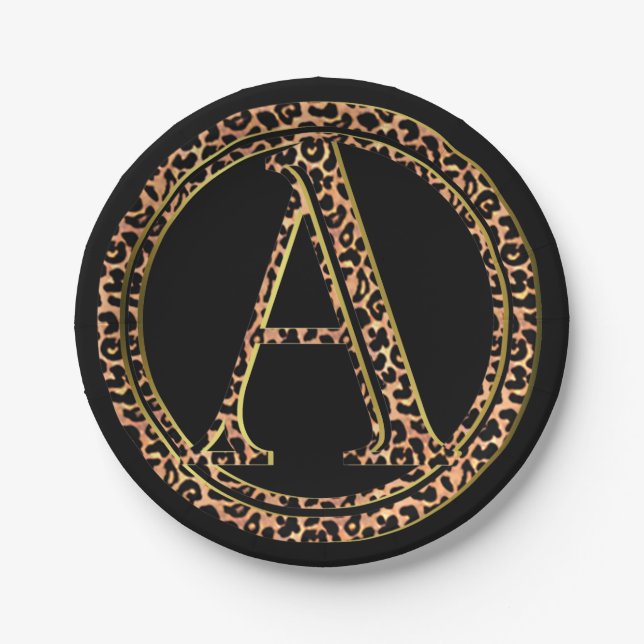 Assiettes En Carton léopard A (Devant)