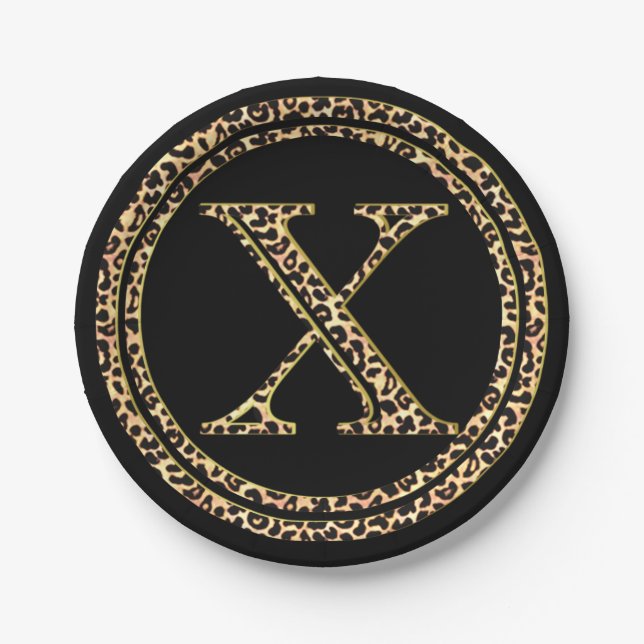 Assiettes En Carton Leopard X (Devant)