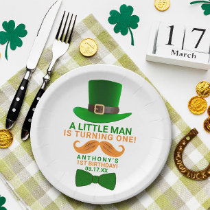 Assiettes En Carton Leprechaun moderne St. Patrick's Any Age Anniversa