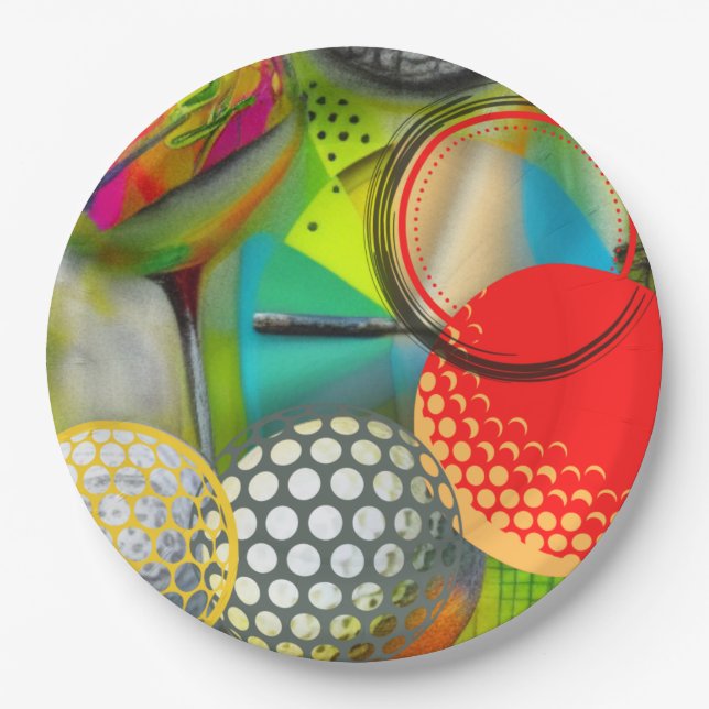 Assiettes En Carton Les amateurs de golf (Devant)