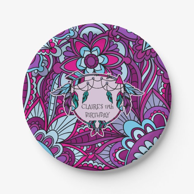 Assiettes En Carton les années 70, rétros plats de partie (Devant)