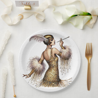 Assiettes En Carton Les Années Folles 