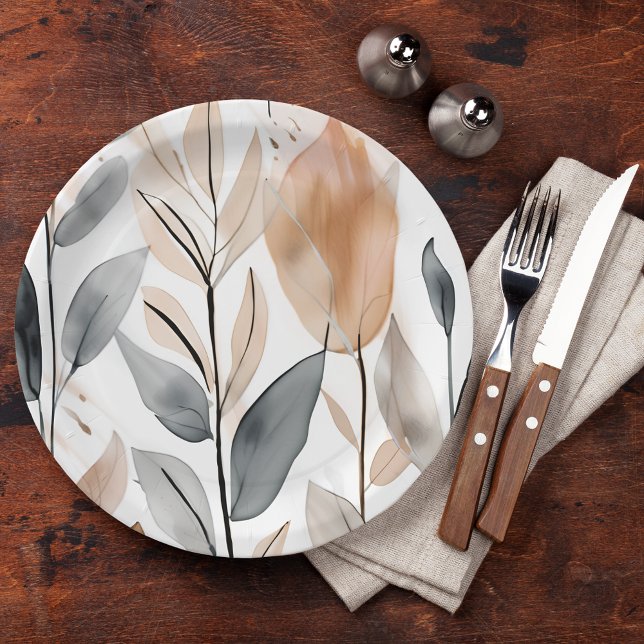 Assiettes En Carton Les botaniques de la nature (These pretty paper plates are perfect for everyday use or your next gathering.)