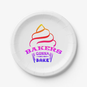 Assiettes En Carton Les boulangers vont cuire