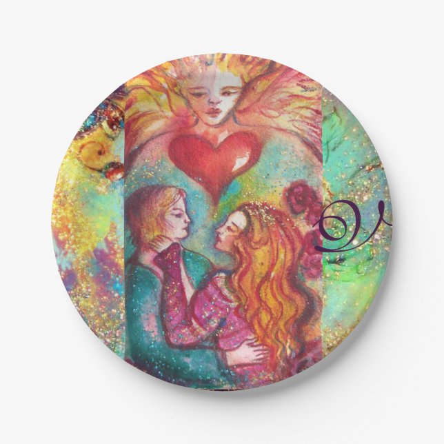 ASSIETTES EN CARTON LES CITOYENS DE LA PERTE DES OMBRES, LES AMOUREUX  (Devant)