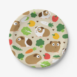 Assiettes En Carton Les Cochons de Guinée et leurs crapets