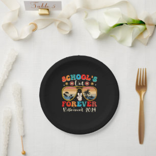 Assiettes En Carton Les cours sont terminés pour toujours Enseignant r