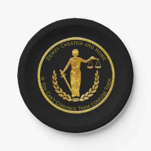Assiettes En Carton Les échelles de la justice personnalisent