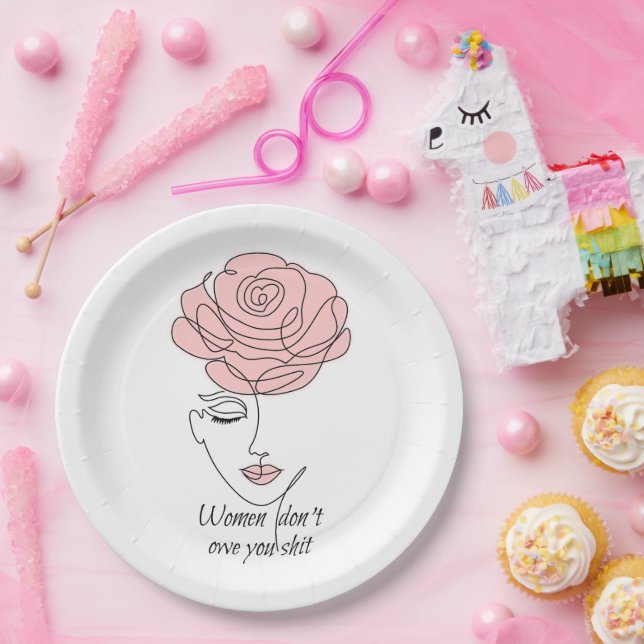 Assiettes En Carton Les femmes ne vous doivent pas des plaques de papi (Fête)