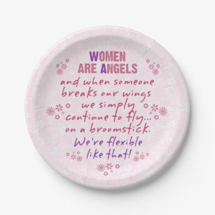 Assiettes En Carton Les femmes sont des anges