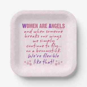 Assiettes En Carton Les femmes sont des plaques en papier Angel