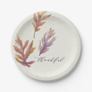 Assiettes En Carton Les feuilles d'automne remercient Thanksgiving