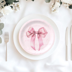 Assiettes En Carton Les filles veulent juste être un garçon rose