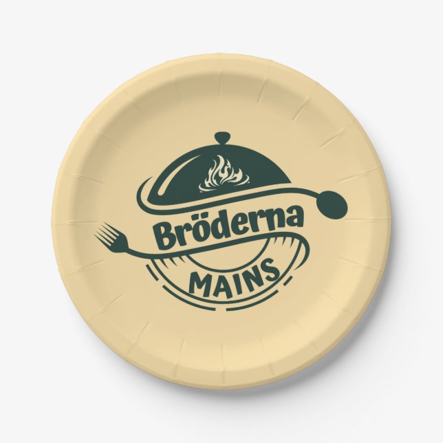 Assiettes En Carton Les frères Mains (Devant)