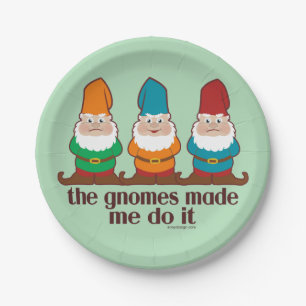 Assiettes En Carton Les Gnomes M'Ont Fait Le Faire