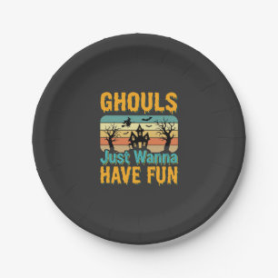 Assiettes En Carton Les goules veulent juste s'amuser Design Halloween
