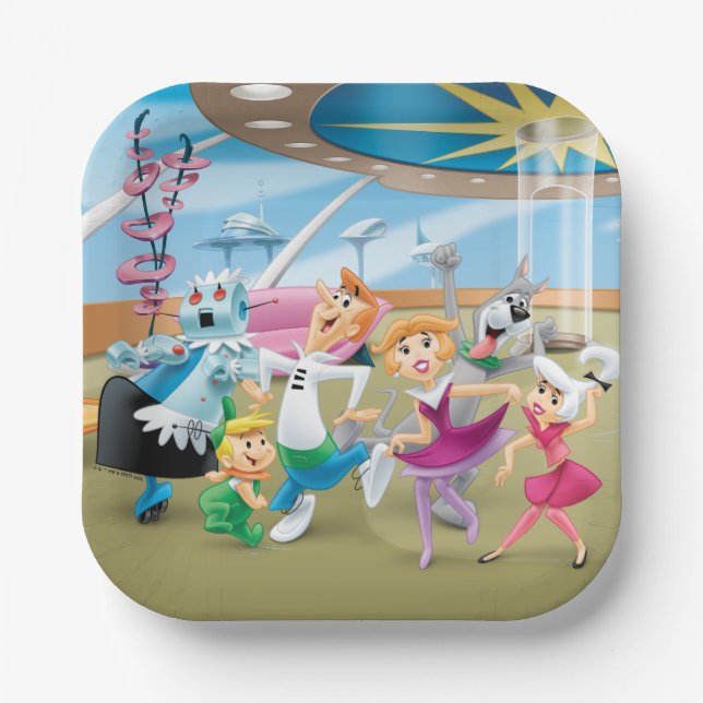 Assiettes En Carton Les Jetsons | Family Dance Party (Recto)