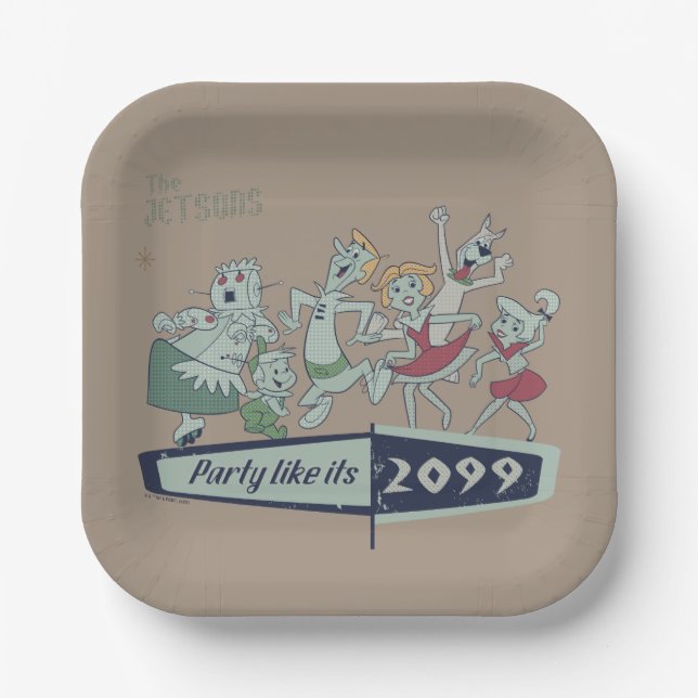 Assiettes En Carton Les Jetsons | Party Like It's 2099 (Recto)