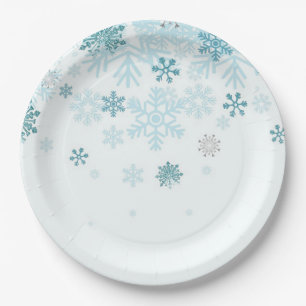 Assiettes En Carton Les lacs de neige colorés