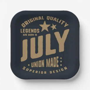 Assiettes En Carton Les légendes naissent en juillet Qualité originale