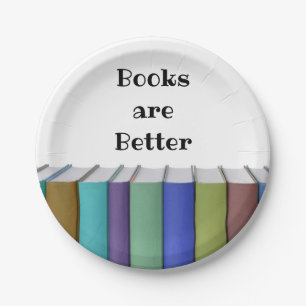 Assiettes En Carton Les livres sont meilleurs