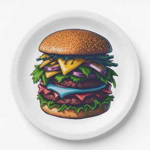 Assiettes En Carton Les meilleurs hamburgers ici