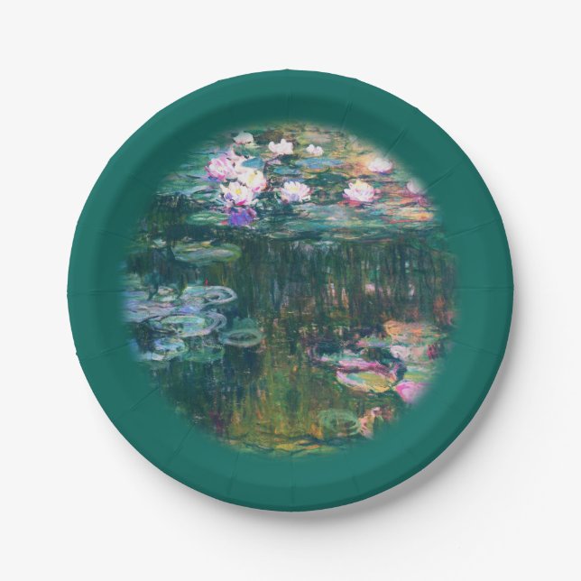Assiettes En Carton Les nénuphars de Monet (Devant)