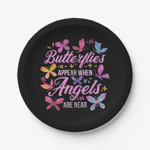 Assiettes En Carton Les Papillons Apparaissent Lorsque Les Anges Sont