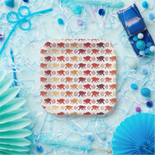 Assiettes En Carton Les Patters de Red Monkey