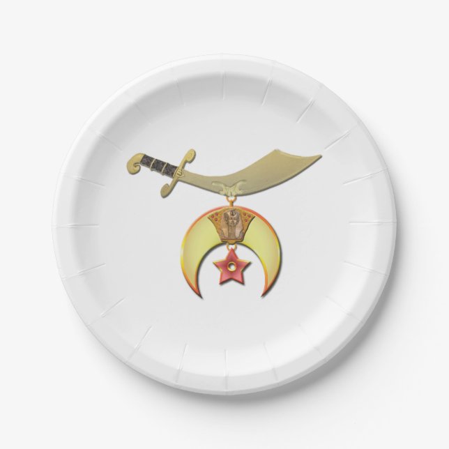 Assiettes En Carton Les Plaques de fête de Shriner (Devant)