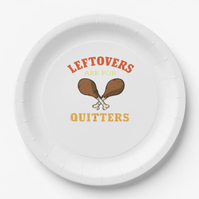 Assiettes En Carton Les Restes Sont Pour Les Quitters, La Fête De La T (Devant)
