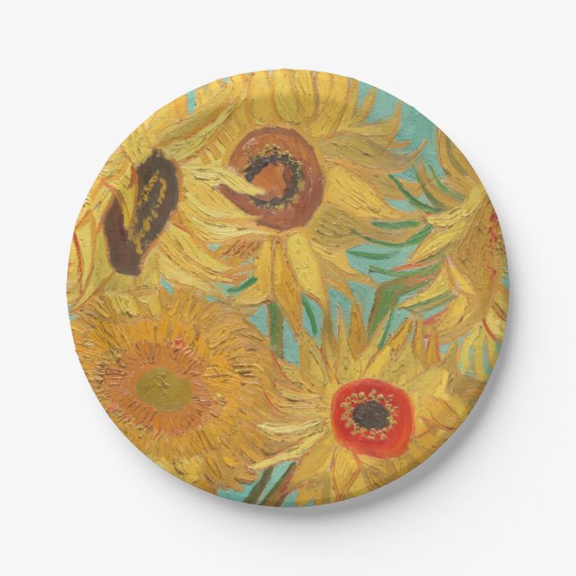 Assiettes En Carton Les tournesols de Van Gogh (Devant)