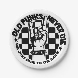 Assiettes En Carton Les vieux PUNKS ne meurent jamais légende de