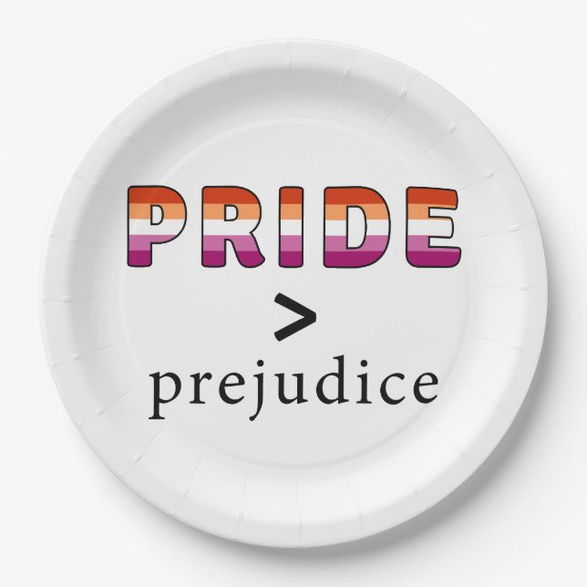 Assiettes En Carton Lesbian Pride and Prejudice  (Devant)