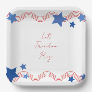 Assiettes En Carton Let Freedom Ring Juillet 4 Party