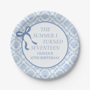 Assiettes En Carton L'été où j'ai eu dix-sept ans 17e anniversaire