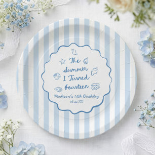 Assiettes En Carton L'été où j'ai eu quatorze ans Fête d'anniversaire