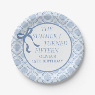 Assiettes En Carton L'été où j'ai eu quinze ans 15e anniversaire
