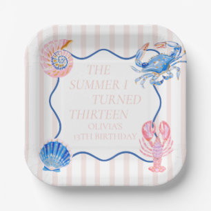 Assiettes En Carton L'été où j'ai eu treize ans Anniversaire 13 ans au