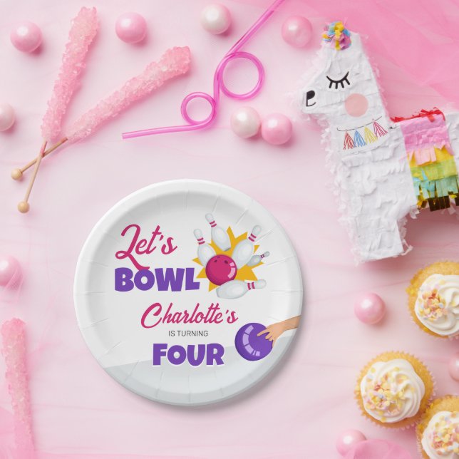 Assiettes En Carton Let's Bowl Kids Bowling Birthday Party (Fête)