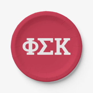 Assiettes En Carton Lettres Phi Sigma Kappa