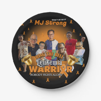 Assiettes En Carton Leucémie Survivor Plates de célébration sonnerie