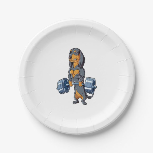 Assiettes En Carton Levage de poids à la coque (Devant)