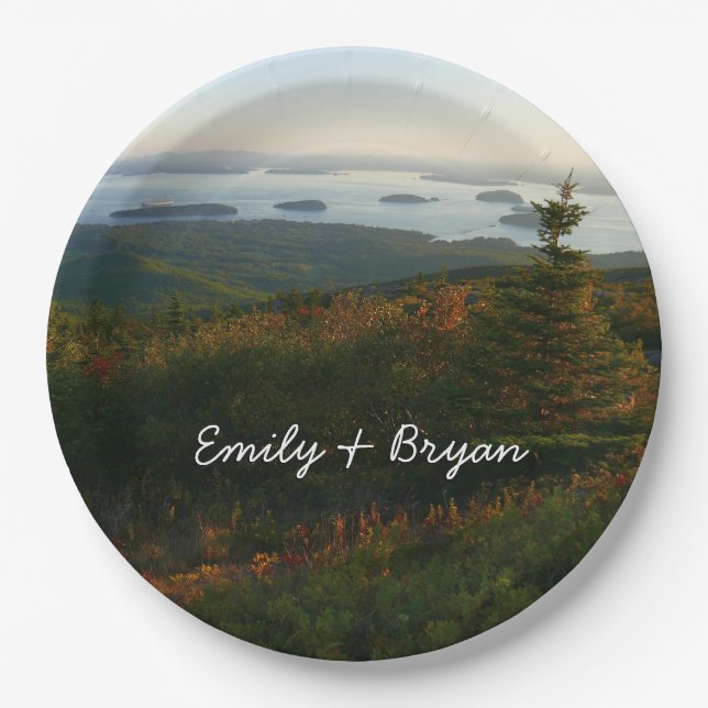 Assiettes En Carton Lever du soleil à Cadillac Mountain I (Devant)