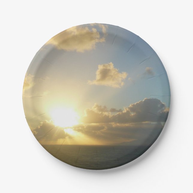 Assiettes En Carton Lever du soleil sur San Juan II Porto Rico (Devant)