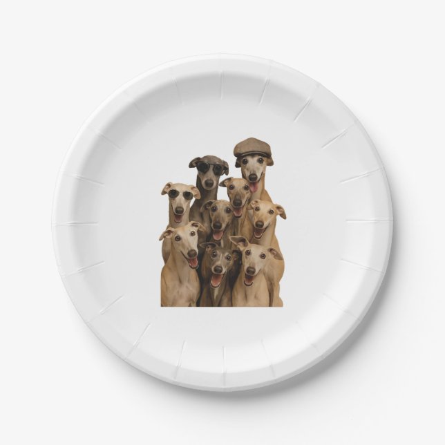 Assiettes En Carton Lévrier  (Devant)