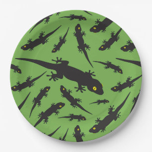 Assiettes En Carton Lézard Leapide Reptile Green Gecko