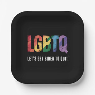 Assiettes En Carton LGBTQ faisons en sorte que Biden arrête complèteme