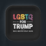 ASSIETTES EN CARTON LGBTQ POUR TRUMP GAY LESBIAN POUR TRUMP 2024<br><div class="desc">LGBTQ POUR TRUMP GAY LESBIAN POUR TRUMP 2024</div>